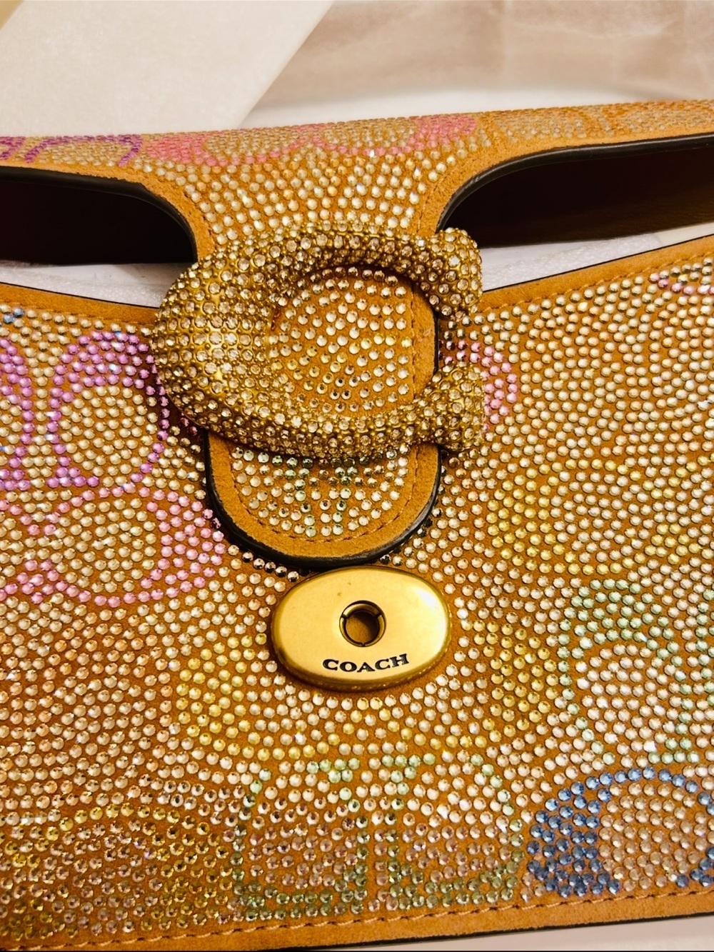 Coach Rainbow Crystal Tabby Shoulder Bag 26 - Picture 11 of 14